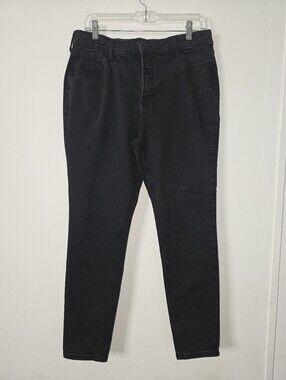 Old Navy Black Rockstar Super Skinny High Rise Jeans Sz 14
